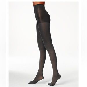 NEW!! HUE Women's Super Opaque Control Top Tights in Graphite Heather
